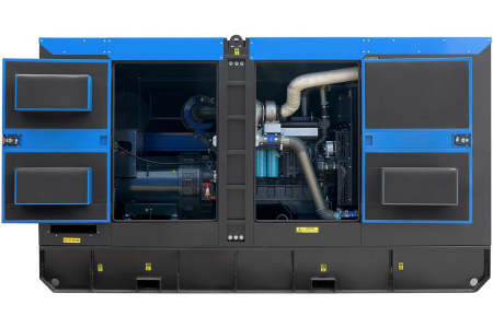 Дизельный генератор  ЭД-250-Т400 с АВР в шумозащитном кожухе на прицепе