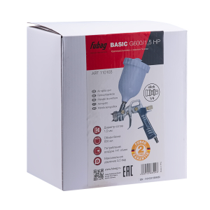 Краскораспылитель Fubag BASIC G600/1.5 HP (141л/мин_3.5бар_верхний бачок 0.6л_1.5мм) фото